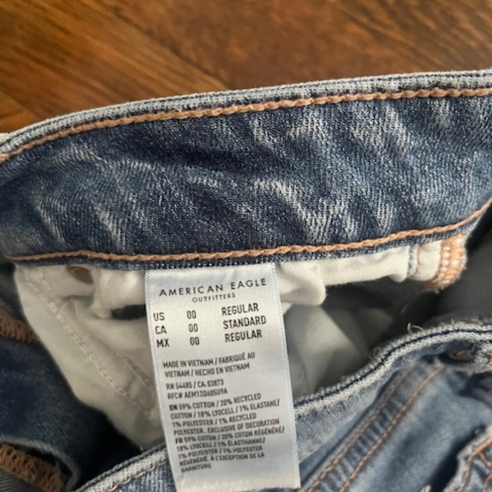 American Eagle Low-Rise Baggy Wide Leg Jean 00 Reg - Picture 6 of 9